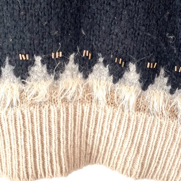 Anthropologie Sleeping On Snow Fair Isle Tunic Multicolored Sweater in XS - Picture 6 of 8